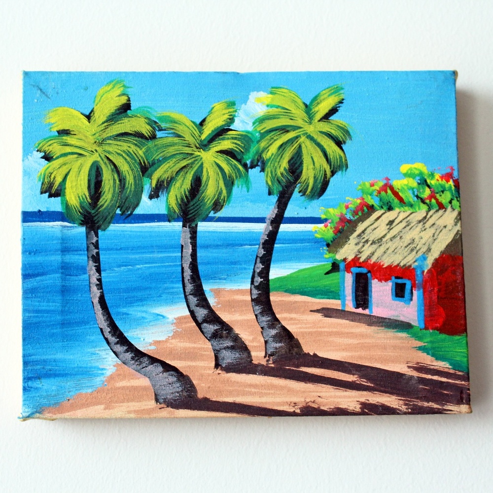 Dominican Republic Tropical Island Mini Painting